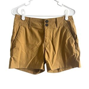 PrAna Alana Shorts Stretch Hiking Outdoor Casual Comfort Tan Women 6